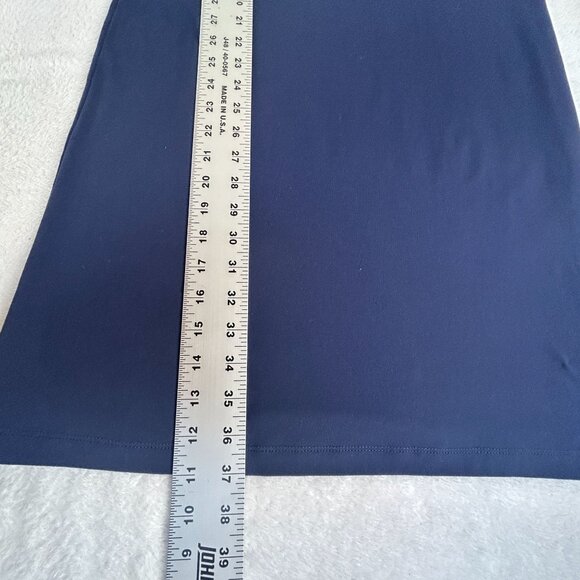 TravelSmith Womens Navy Blue 3/4 Sleeve Stretch Knit Shift Dress Small Stretch - Picture 7 of 8